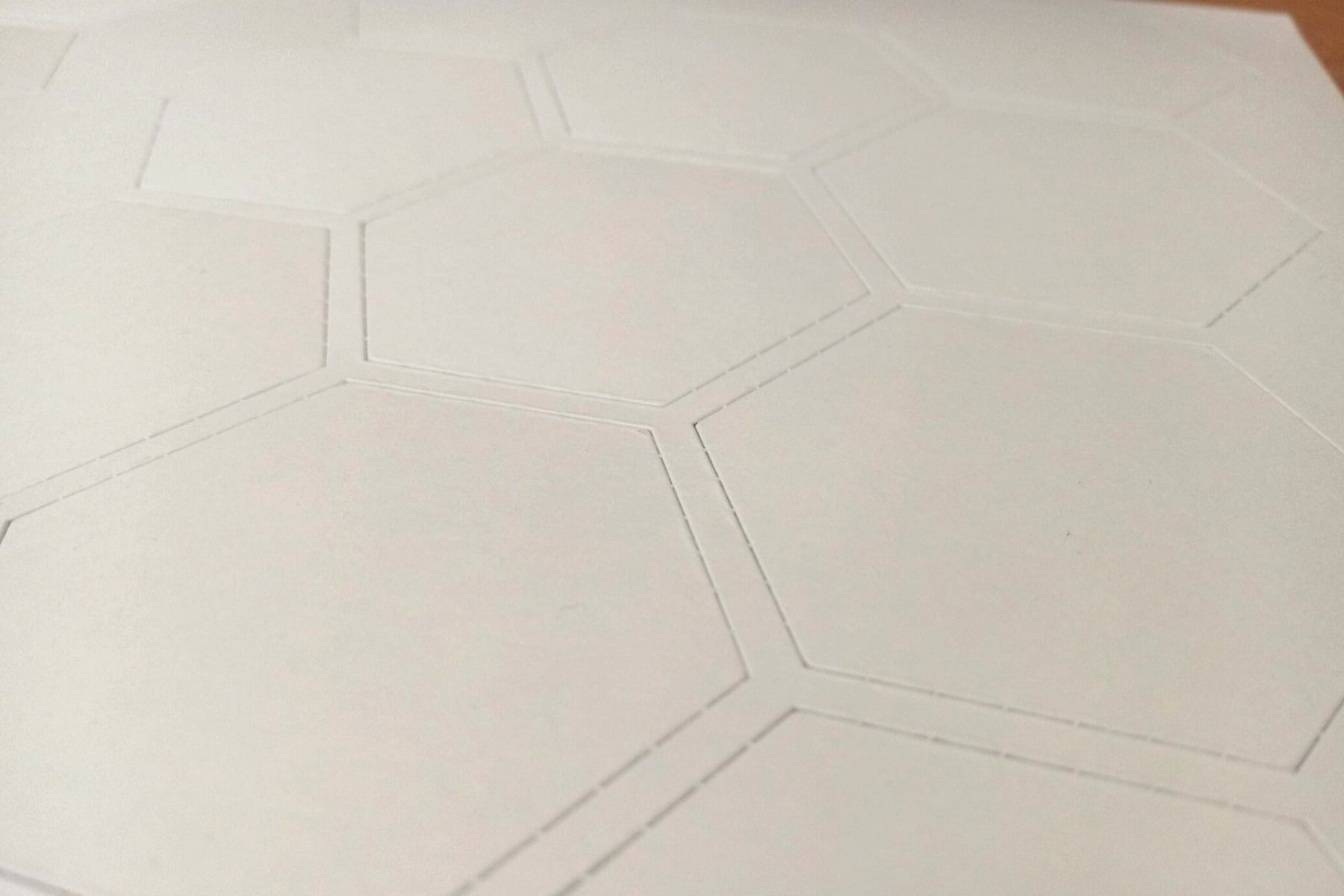 Sheets with blank hexagons 25mm