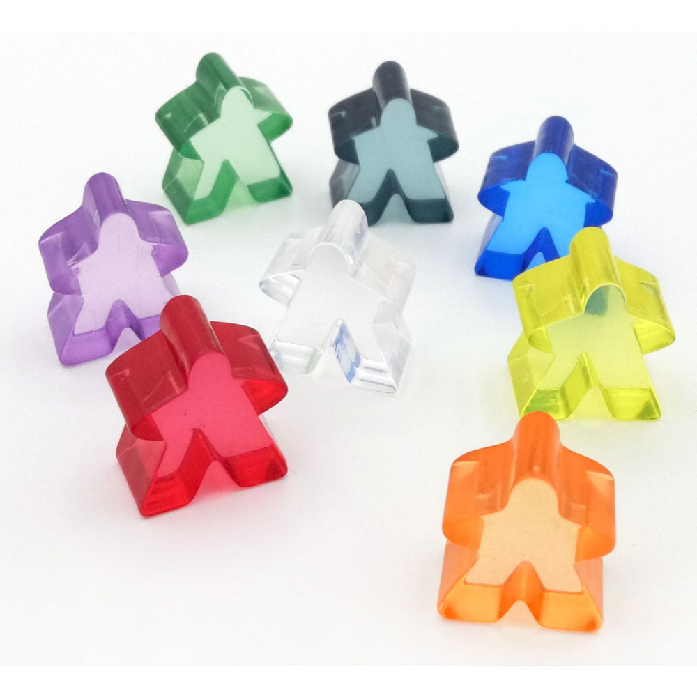Carcassonne transparent meeples narrow