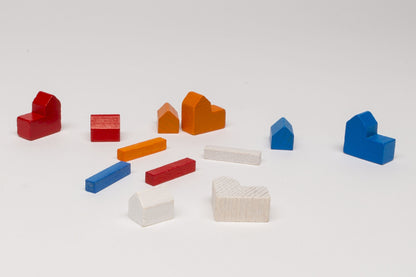 Wooden parts for Settlers base game 3-4 Players