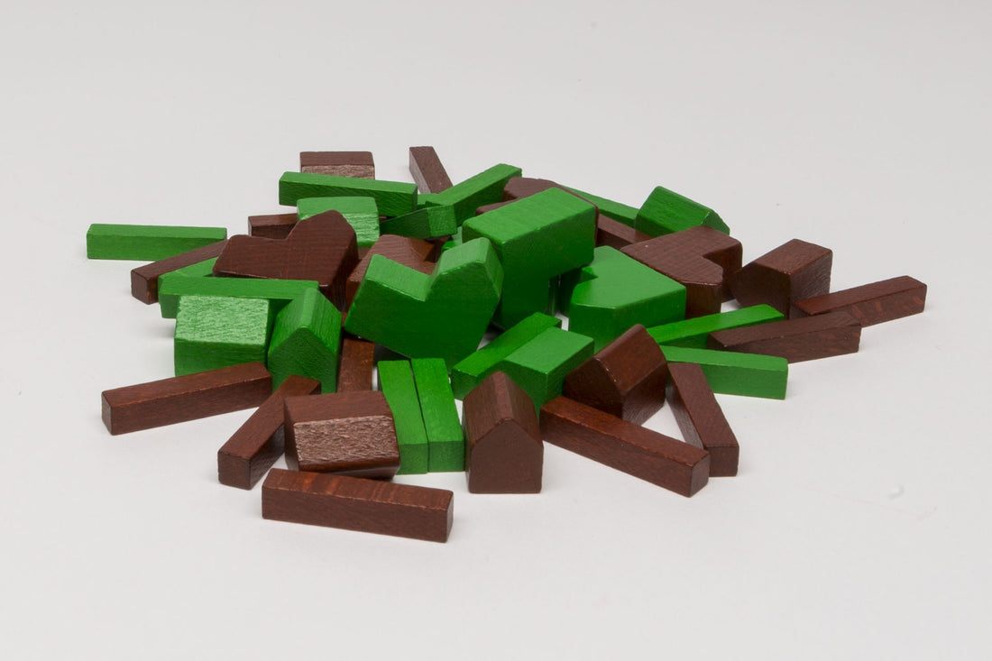 Wooden parts for Settlers base game 5-6 Players