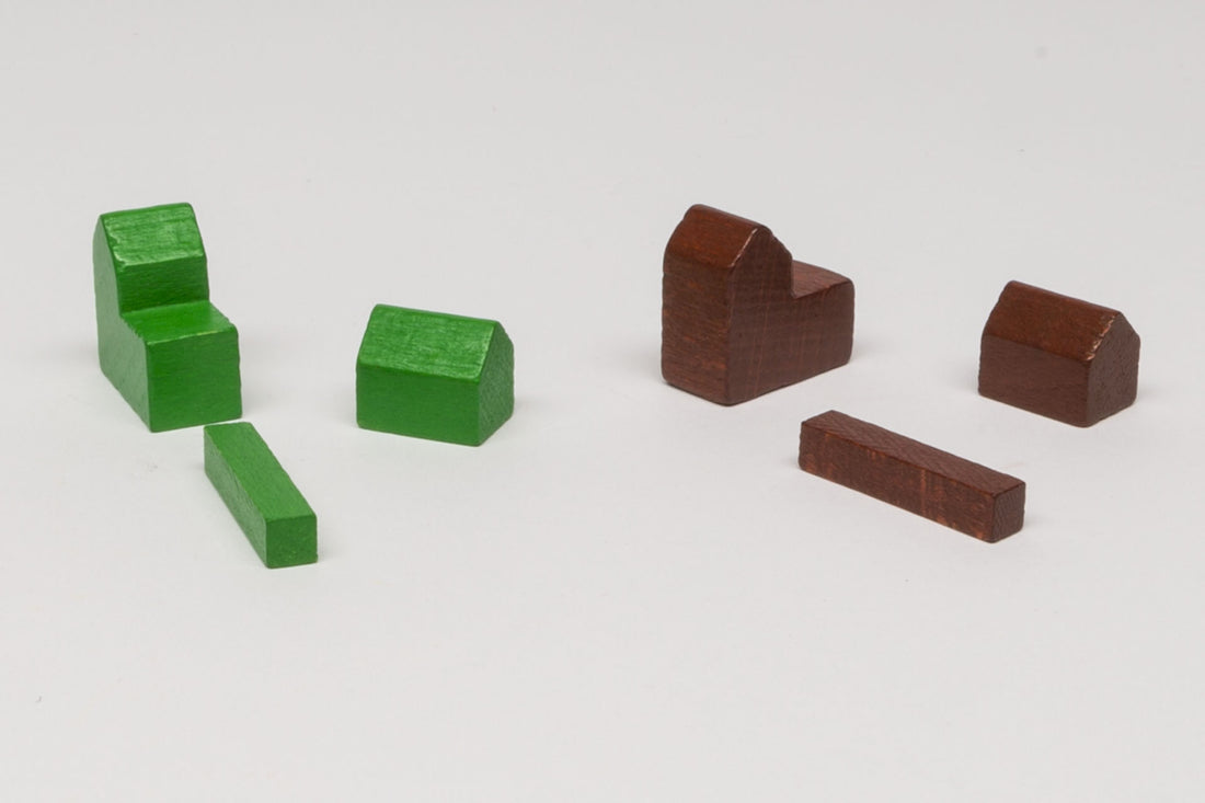 Wooden parts for Settlers base game 5-6 Players