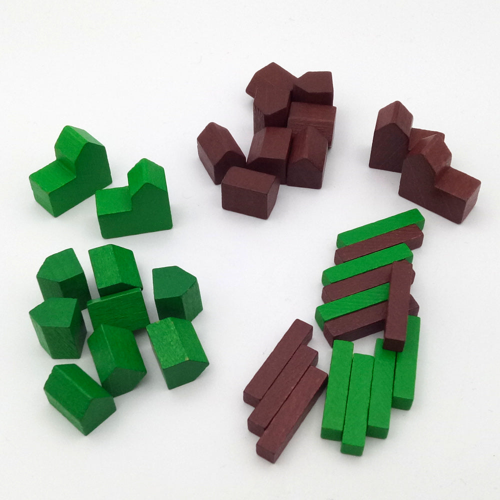Settlers - wooden material for Rise of the Inkas 5-6 players