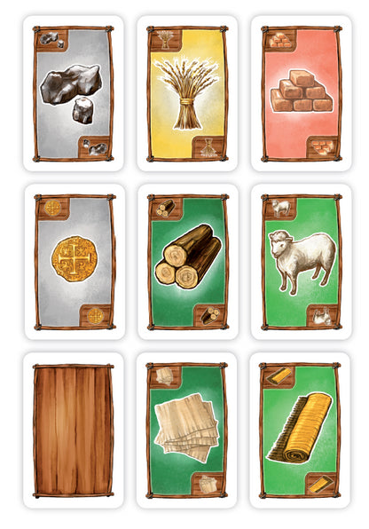Resource cards (also suitable for settlers)