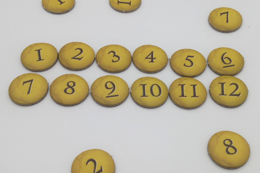 Number tokens (set for Settlers expansion)