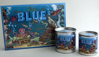 BLUE in metal box