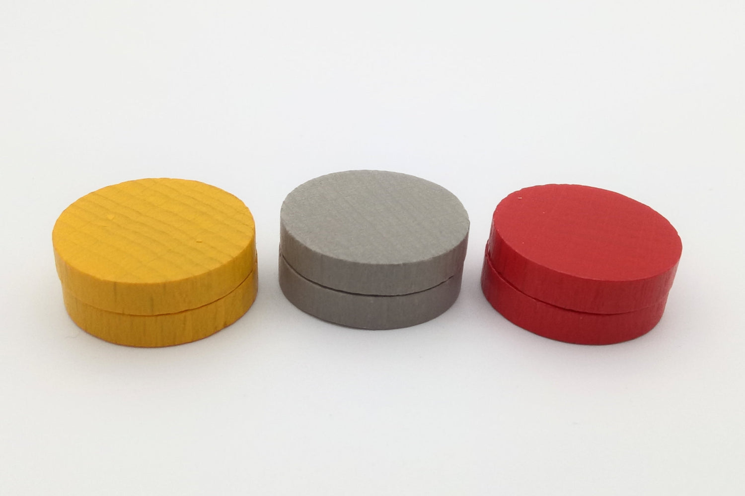Wooden discs 21x4 mm red