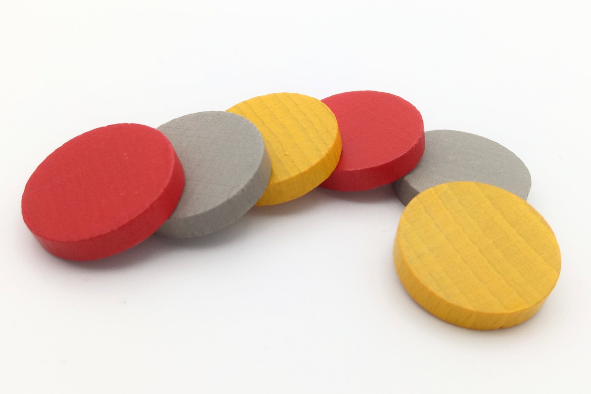 Wooden discs 21x4 mm red