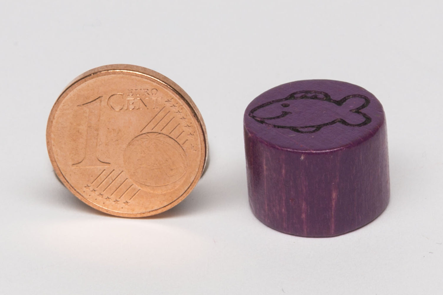 Zylinder 15x10 mm mit Prägung Fisch