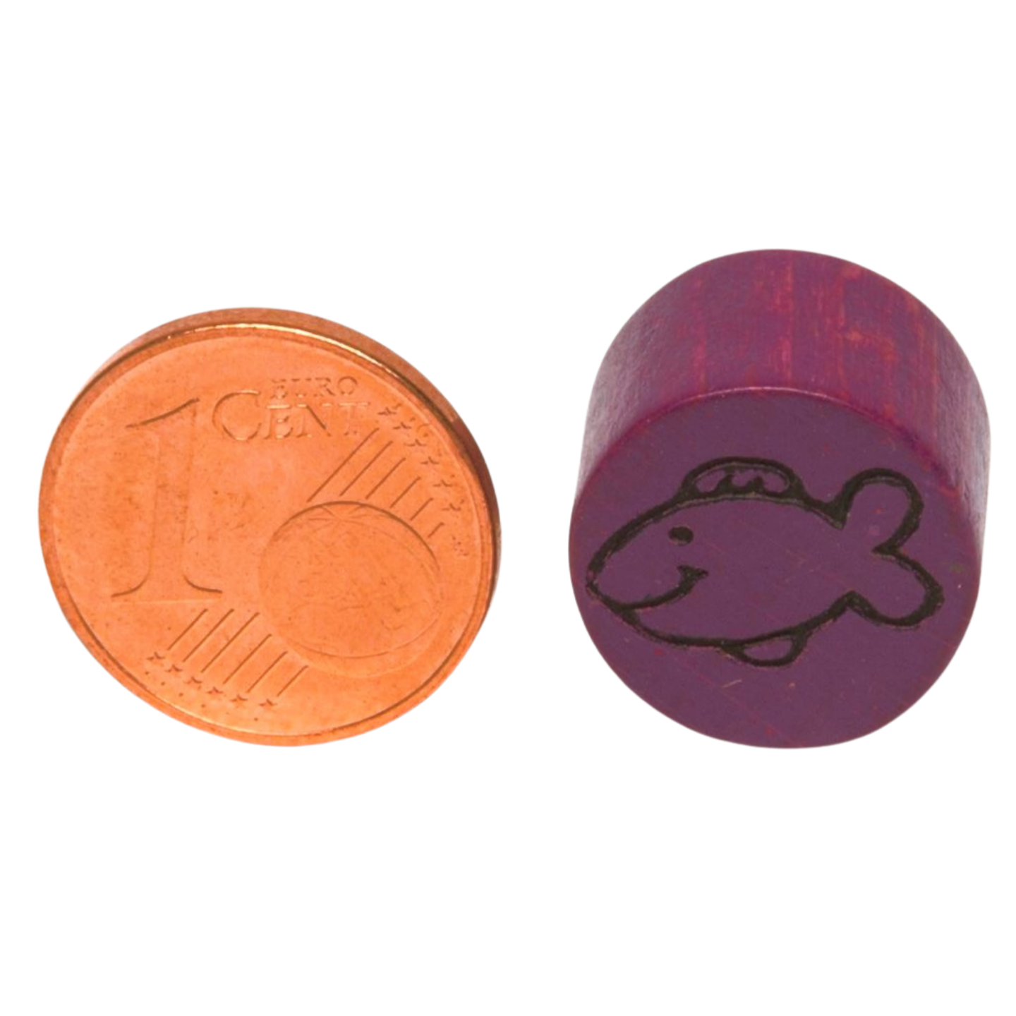 Zylinder 15x10 mm mit Prägung Fisch