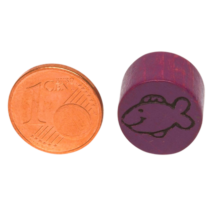Zylinder 15x10 mm mit Prägung Fisch