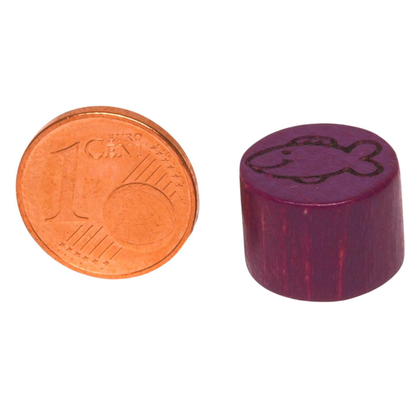 Zylinder 15x10 mm mit Prägung Fisch