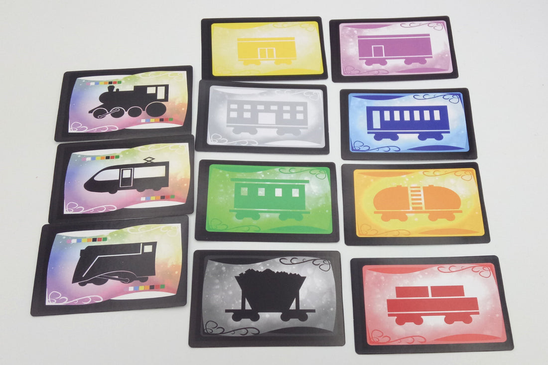Set of train cards (suitable for Ticket to ride)