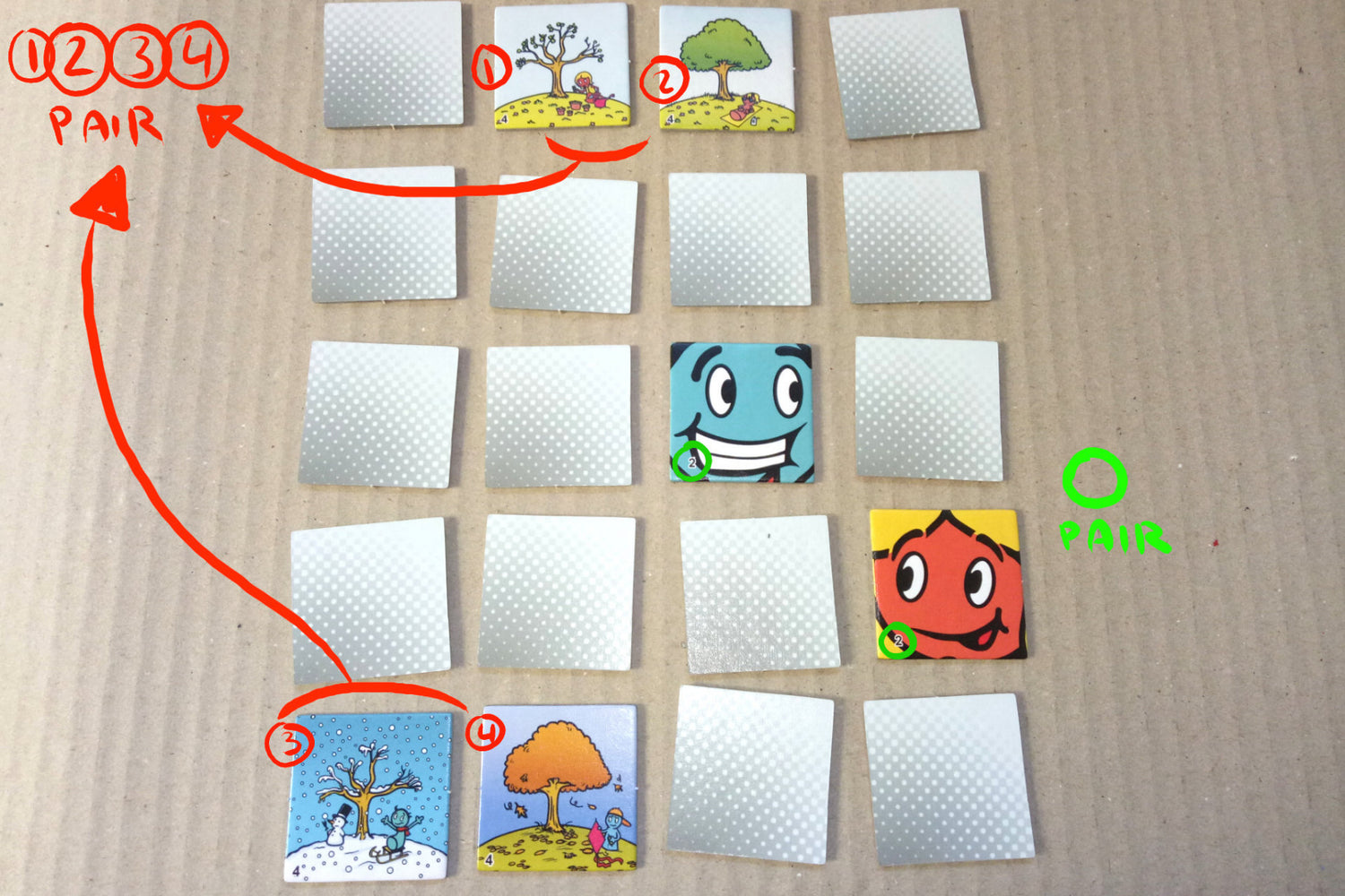 Ja, wo sind sie denn? - Gedächtnisspiel