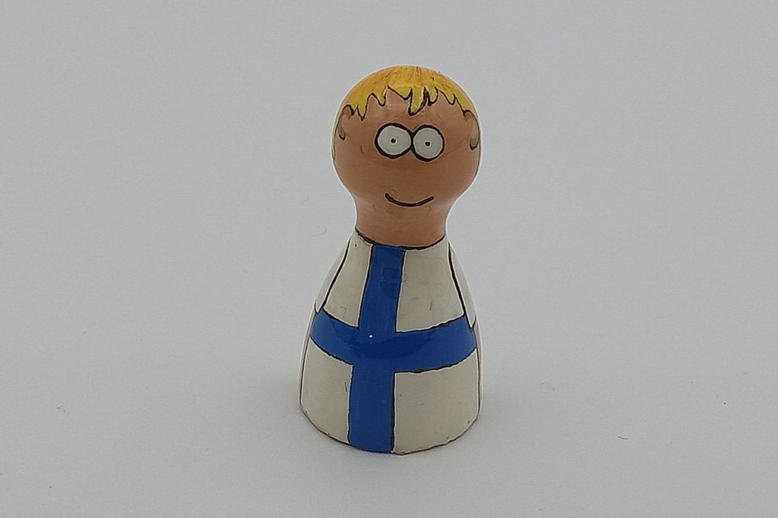 Handpainted pawns - Finn