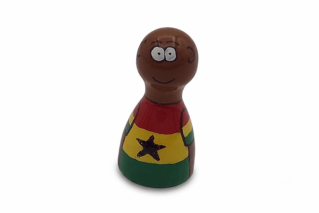 Handbemalte Pöppel - Ghanaer