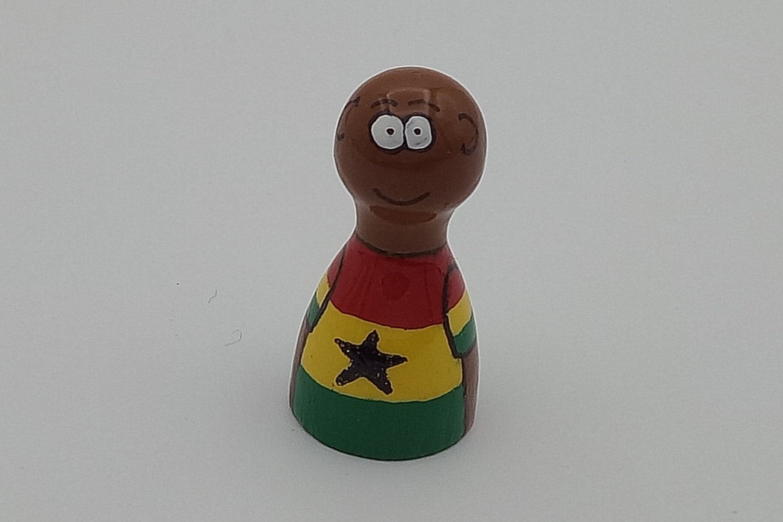 Handbemalte Pöppel - Ghanaer