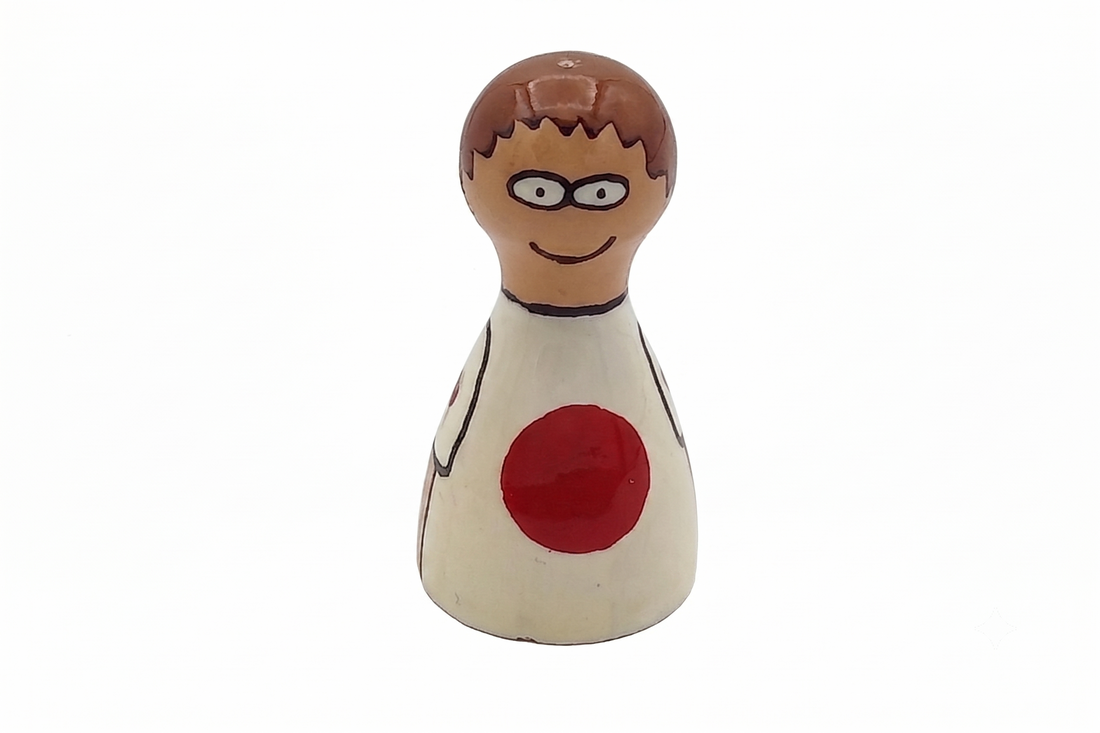 Handbemalte Pöppel - Japaner