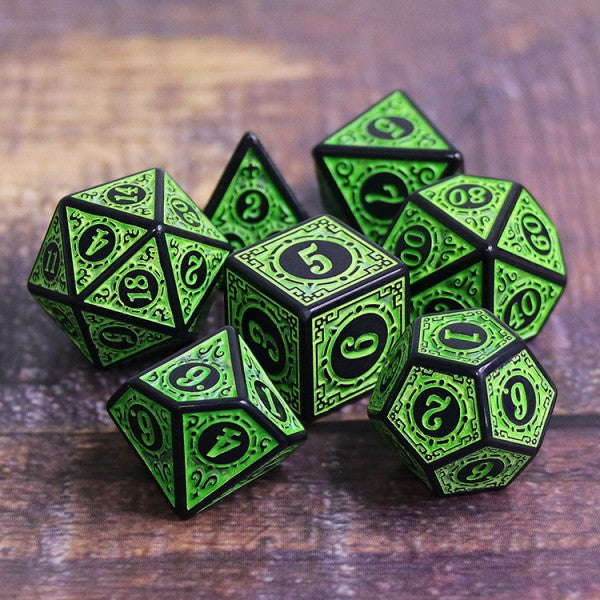 Magic Flame (Green) dice set
