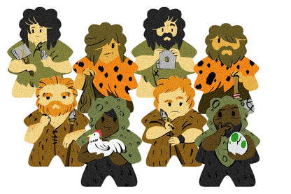 Labels for wooden pieces Stone Age