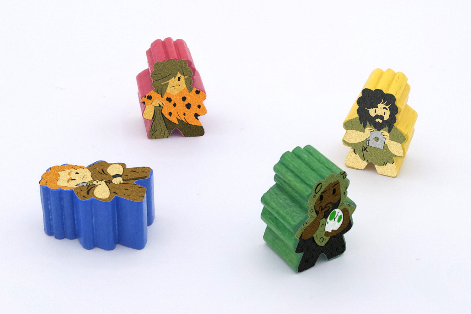 Labels for wooden pieces Stone Age