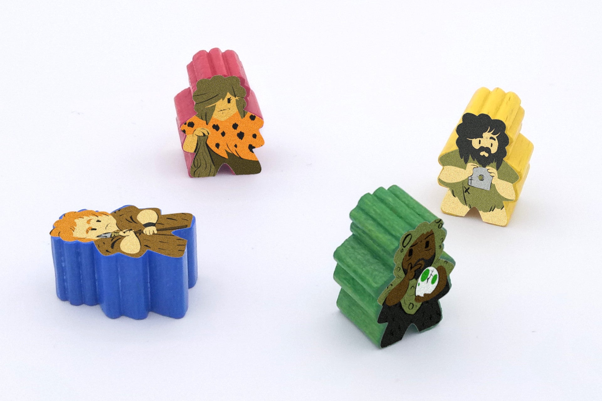 Labels for wooden pieces Stone Age