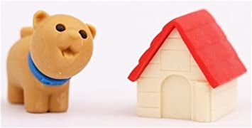 Eraser dog with hut