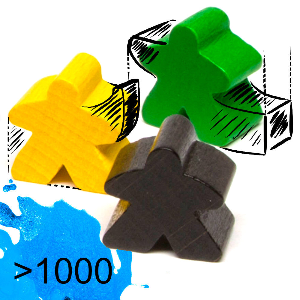 Own Meeple / game pieces from 1,000 pieces