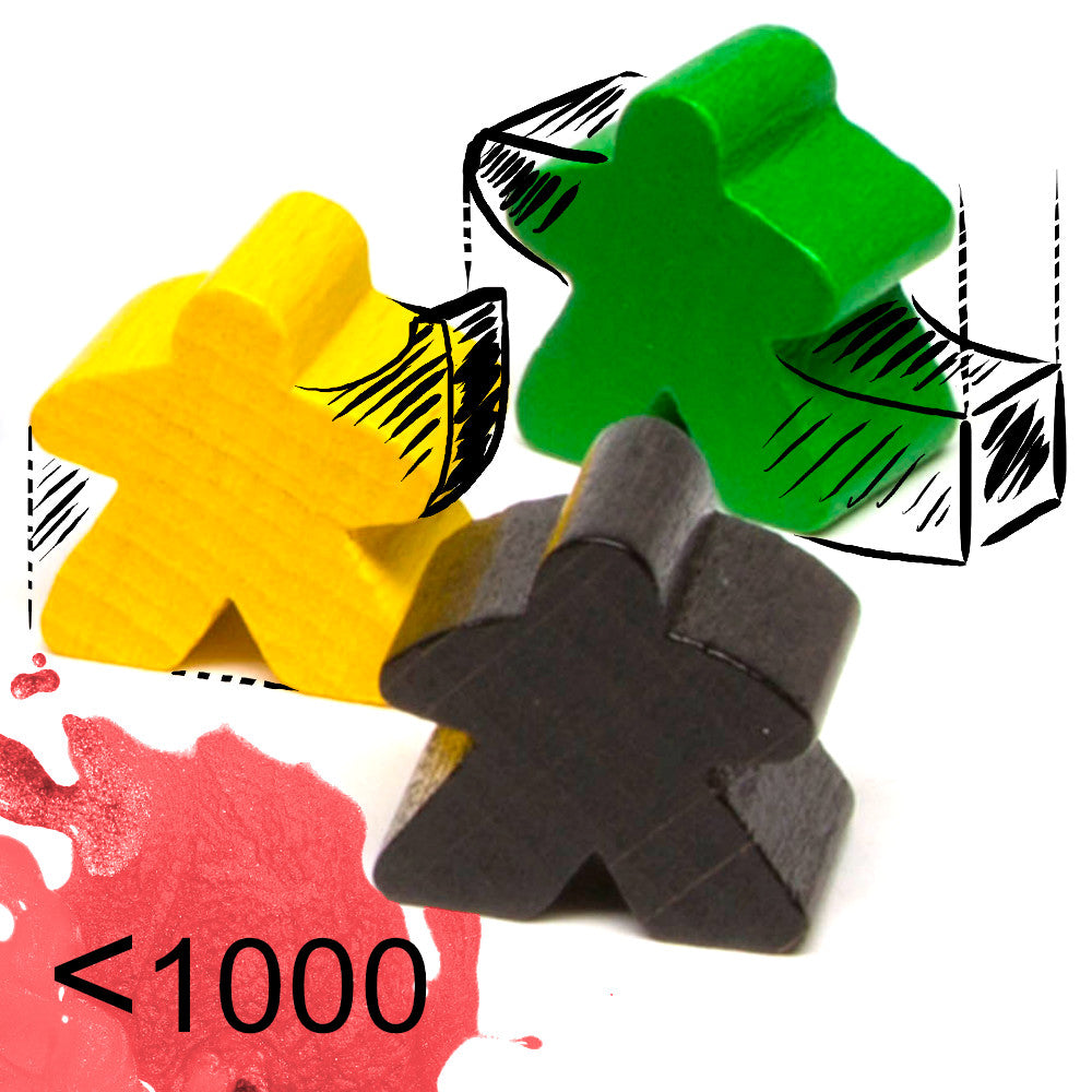 Individual meeples / game bits below 1,000 pcs