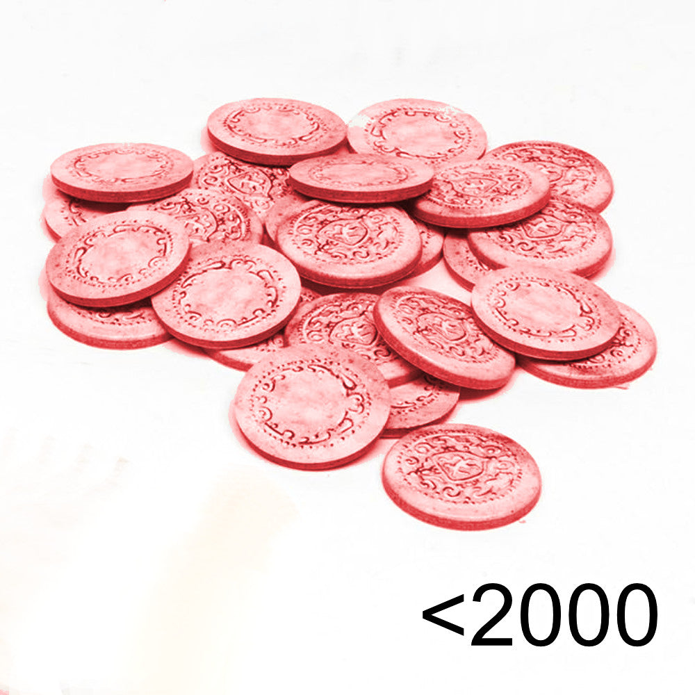 Individual play money below 2,000 pcs