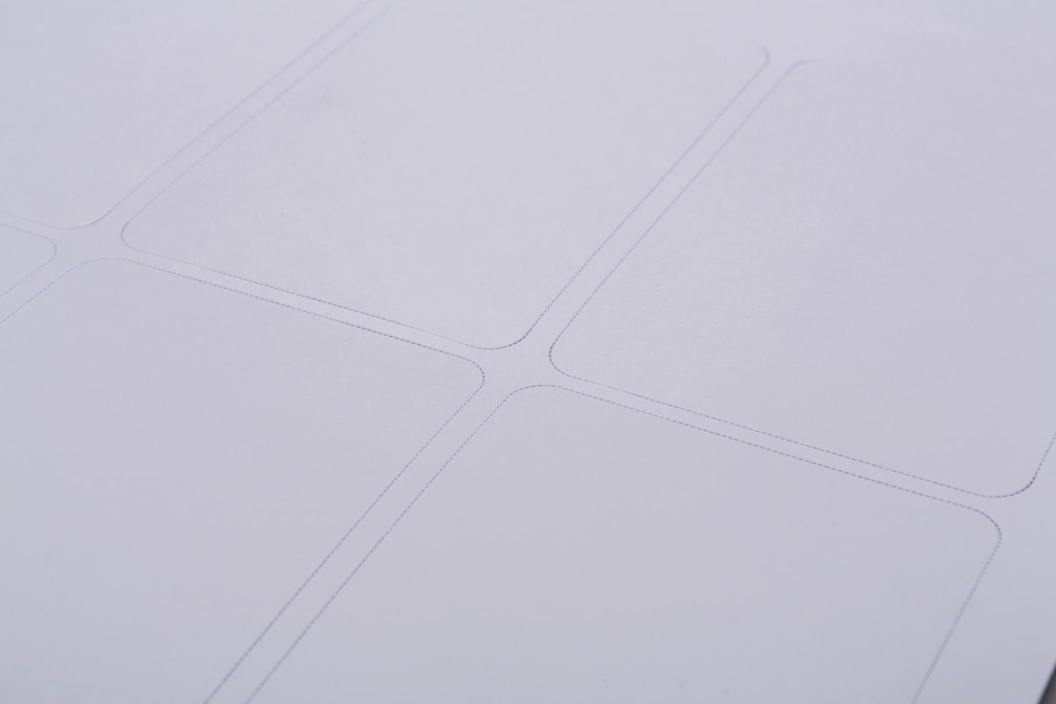 Sheets with blank cards