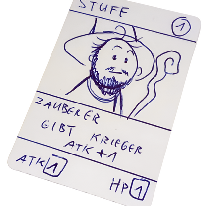 kleine Karten auf Trägerpapier zum Falten