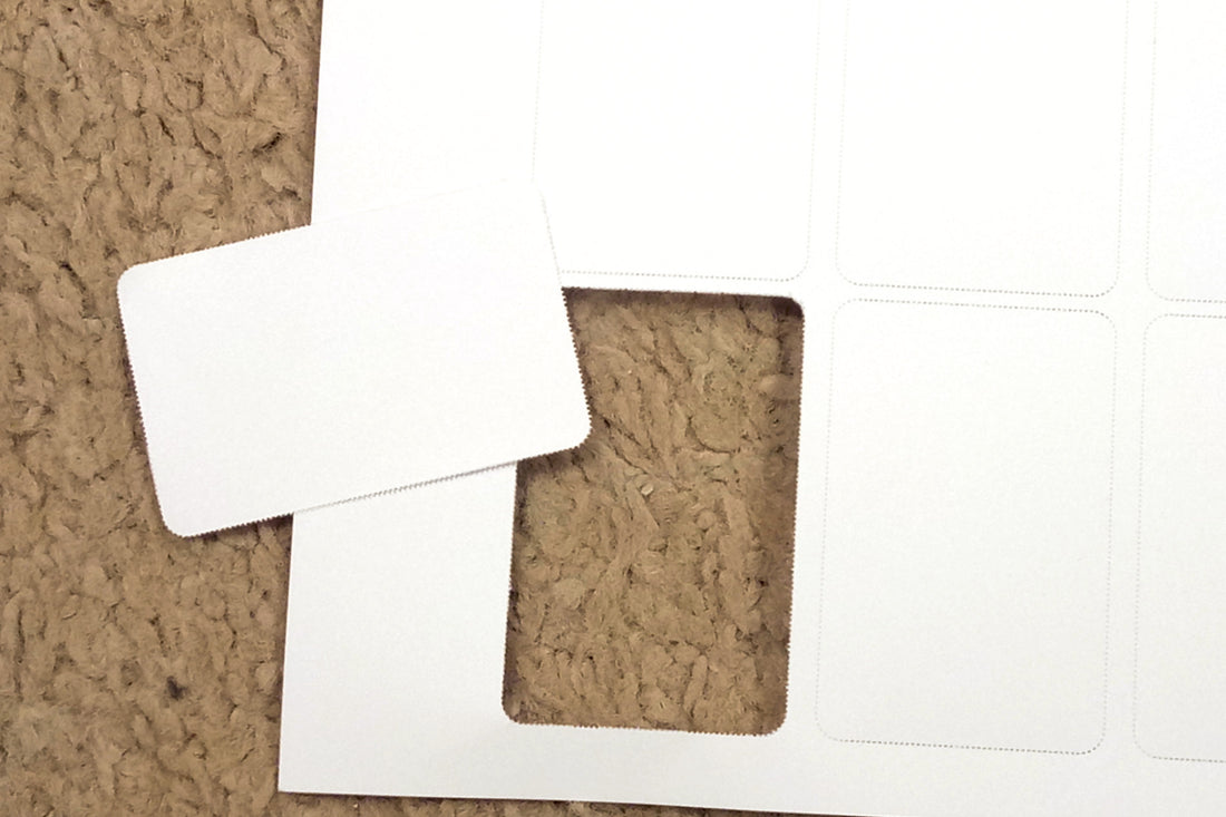 Karten auf Trägerpapier - kleine Karten