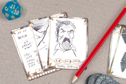 Blank cards for RPG
