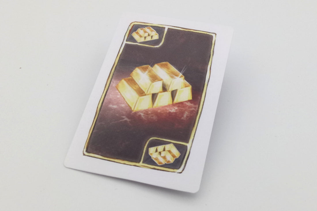 cards goods - gold bars