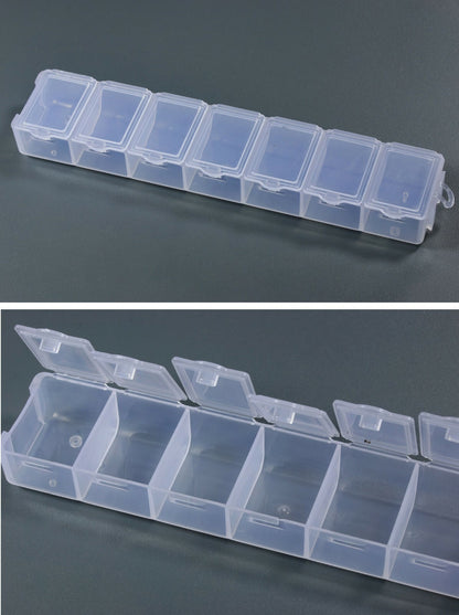 Storage for game pieces 7 compartments