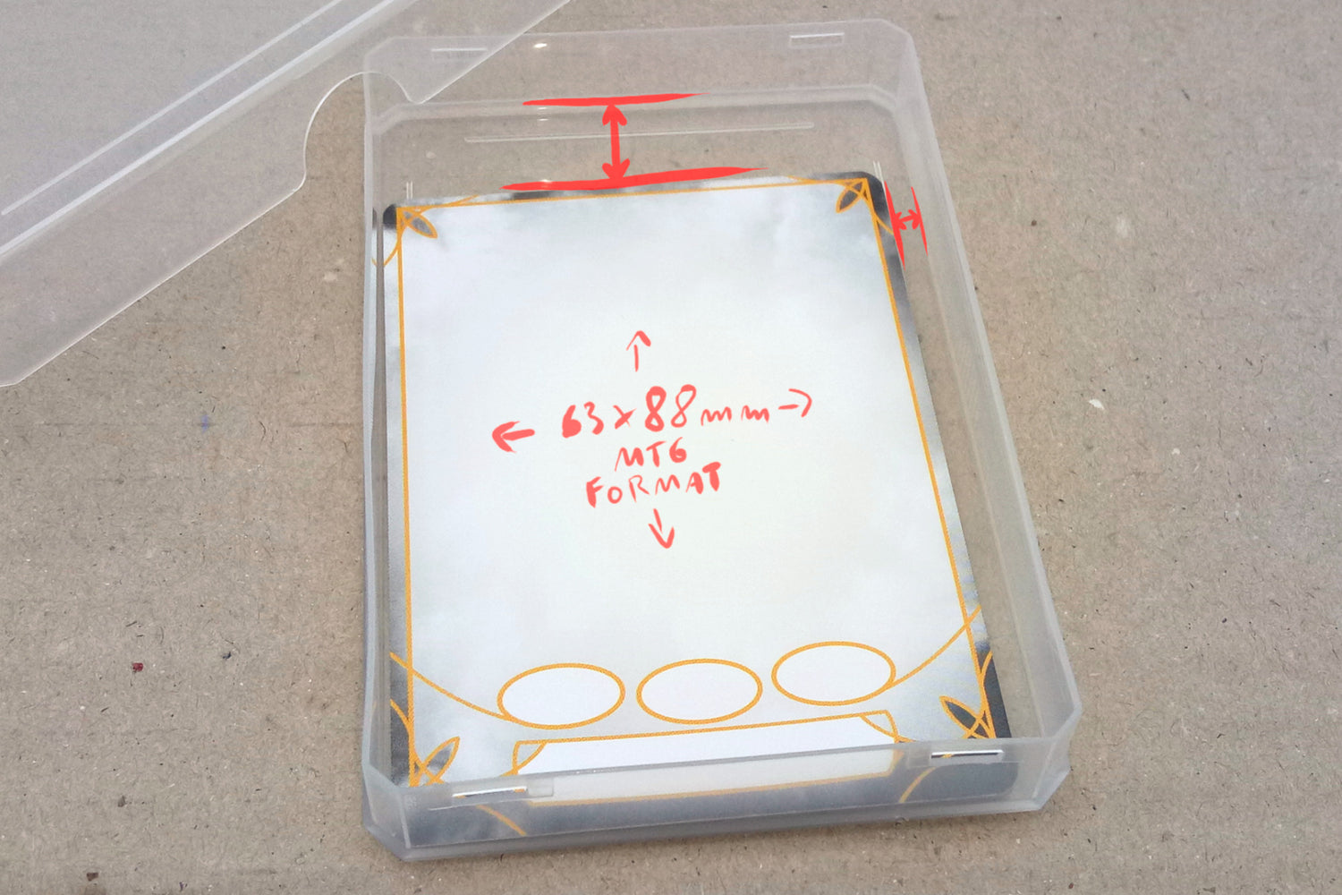 Card box for playing cards