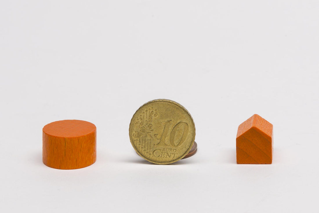 Set of game pieces from the game Kingdom Builder