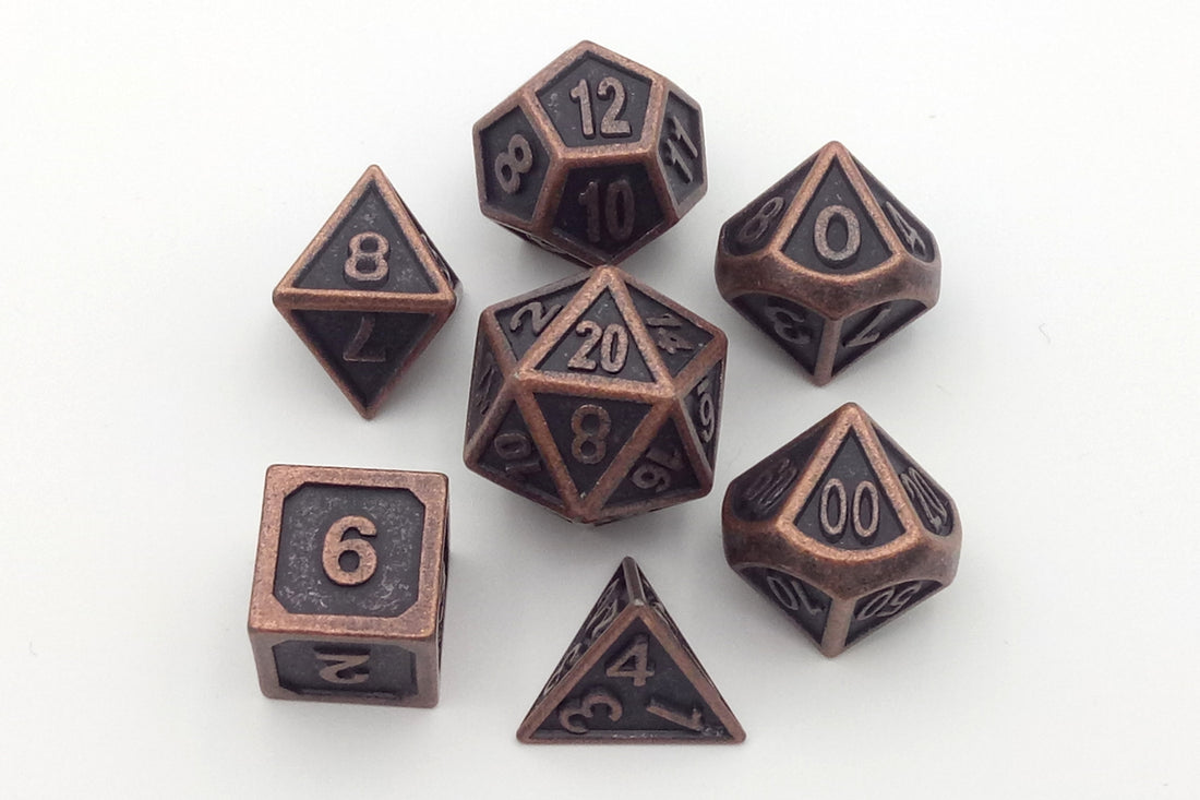 Metal dice set - Antique Bronze
