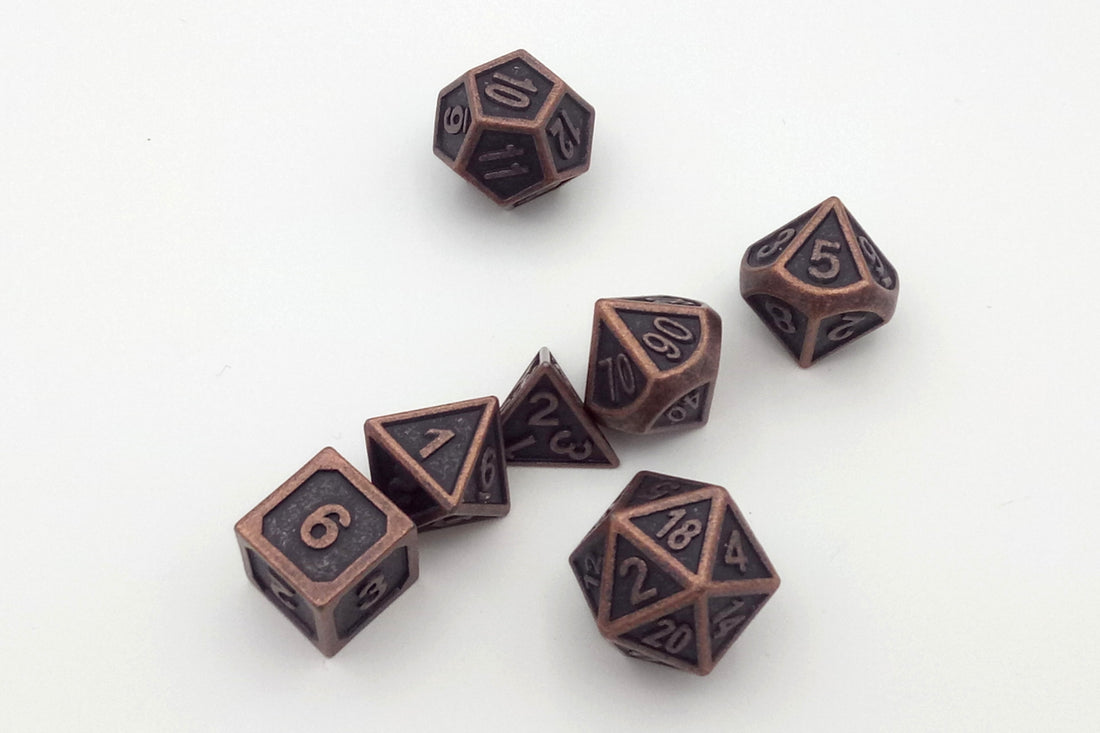 Metal dice set - Antique Bronze