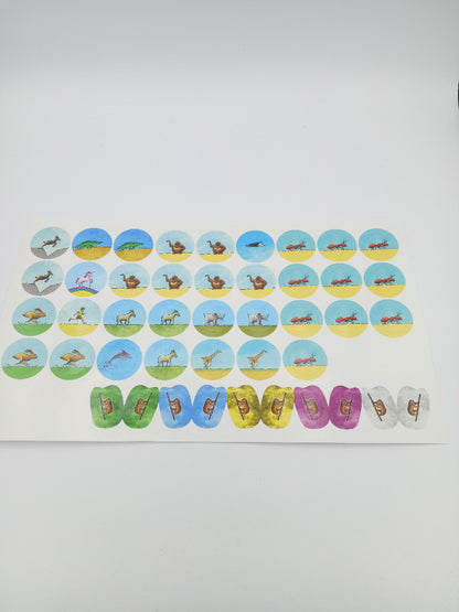 Labels with animals