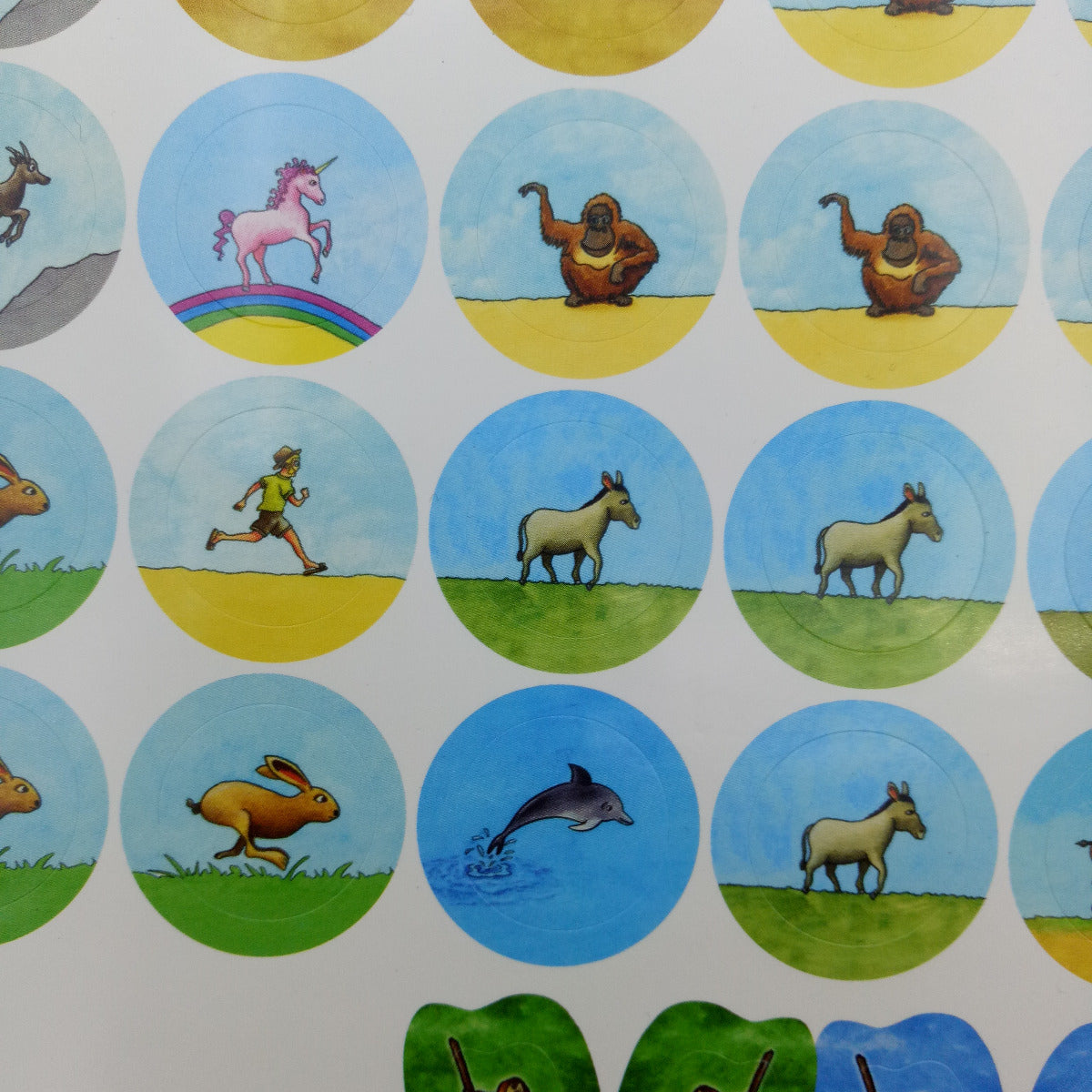 Labels with animals