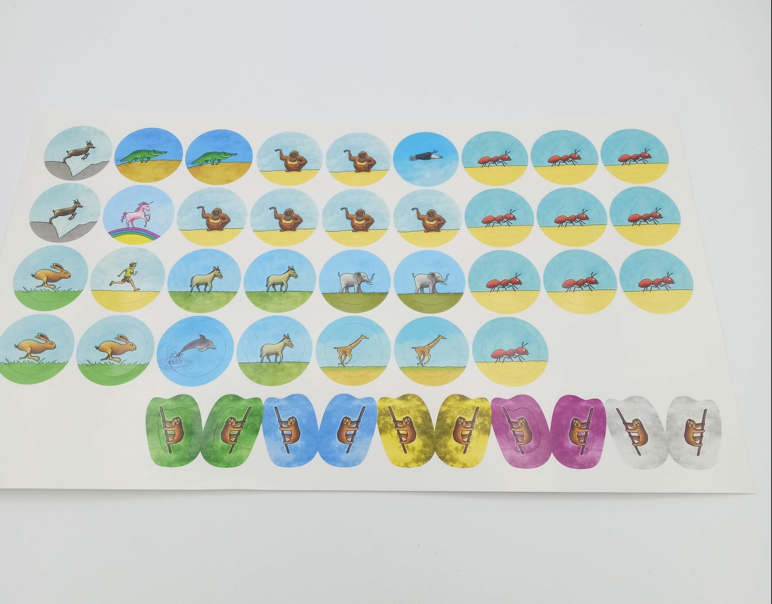 Labels with animals