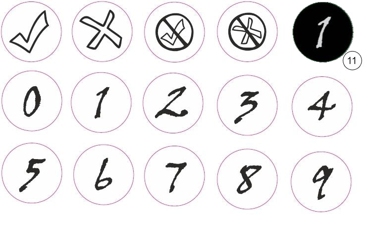 Sticker 14mm &quot;Cross crossed&quot;
