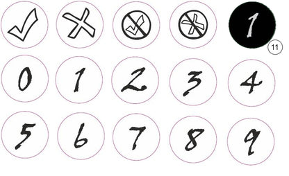 Sticker 14mm &quot;Cross crossed&quot;