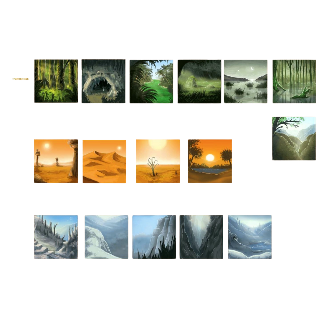 Mystical landscape counters