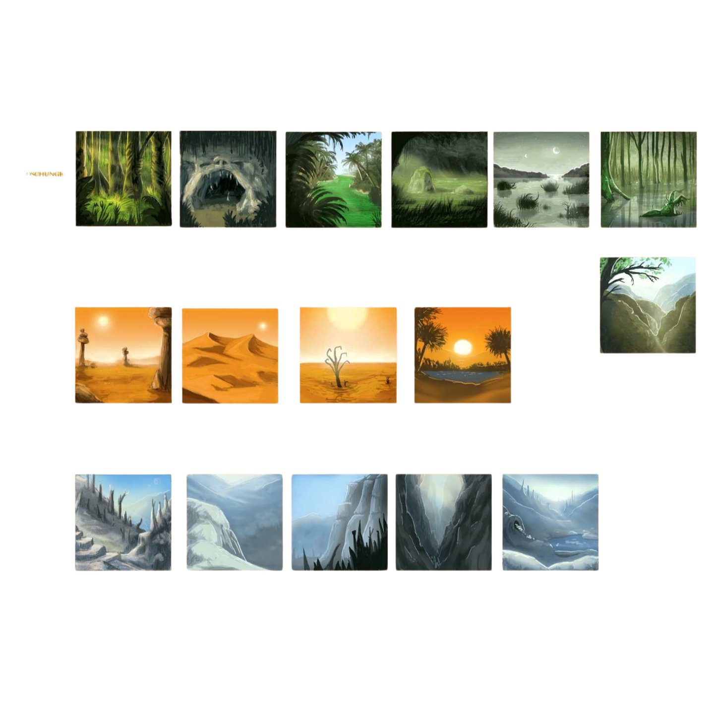 Mystical landscape counters