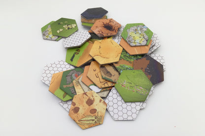 landscape counters hexagonal small