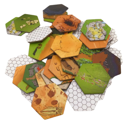landscape counters hexagonal small