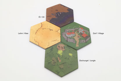 landscape counters hexagonal small
