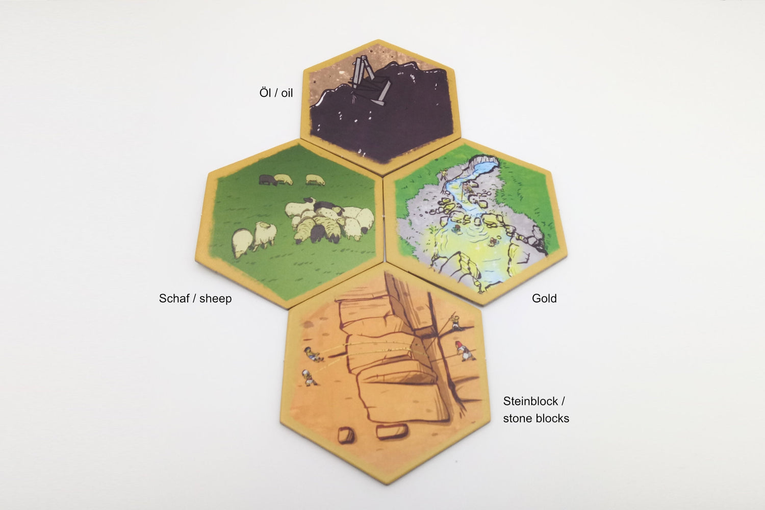 landscape counters hexagonal